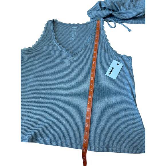 New Women's Sonoma Goods Pajama Rib Tank Top And Pajama Shorts Sleep Set L/XXL - Picture 13 of 15